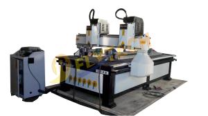Quality Two heads wood router Multihead cylinder woodworking equipment with double rotary axis wholesale