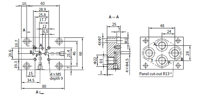 Variable Hydraulic Control Valve , Mobile Cylinder Hydraulic Pilot Operated Directional Control Valve