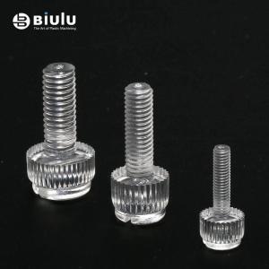 Quality Plastic PMMA Machining Slotted Knurled Rond Pan Head Transparent Screw wholesale