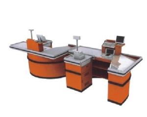Quality Double Supermarket Checkout Counter Durable Stainless Steel Countertop wholesale