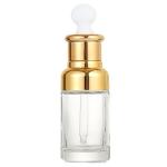 Small Clear Frosted Glass Bottles , Portable Essence Glass Dropper Bottles