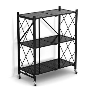 Quality 3 Layers Small Metal Display Folding Shelf Steel Storage Shelf Rack For Home wholesale