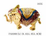 colourful elephant jewelry box elephant trinket elephant figure
