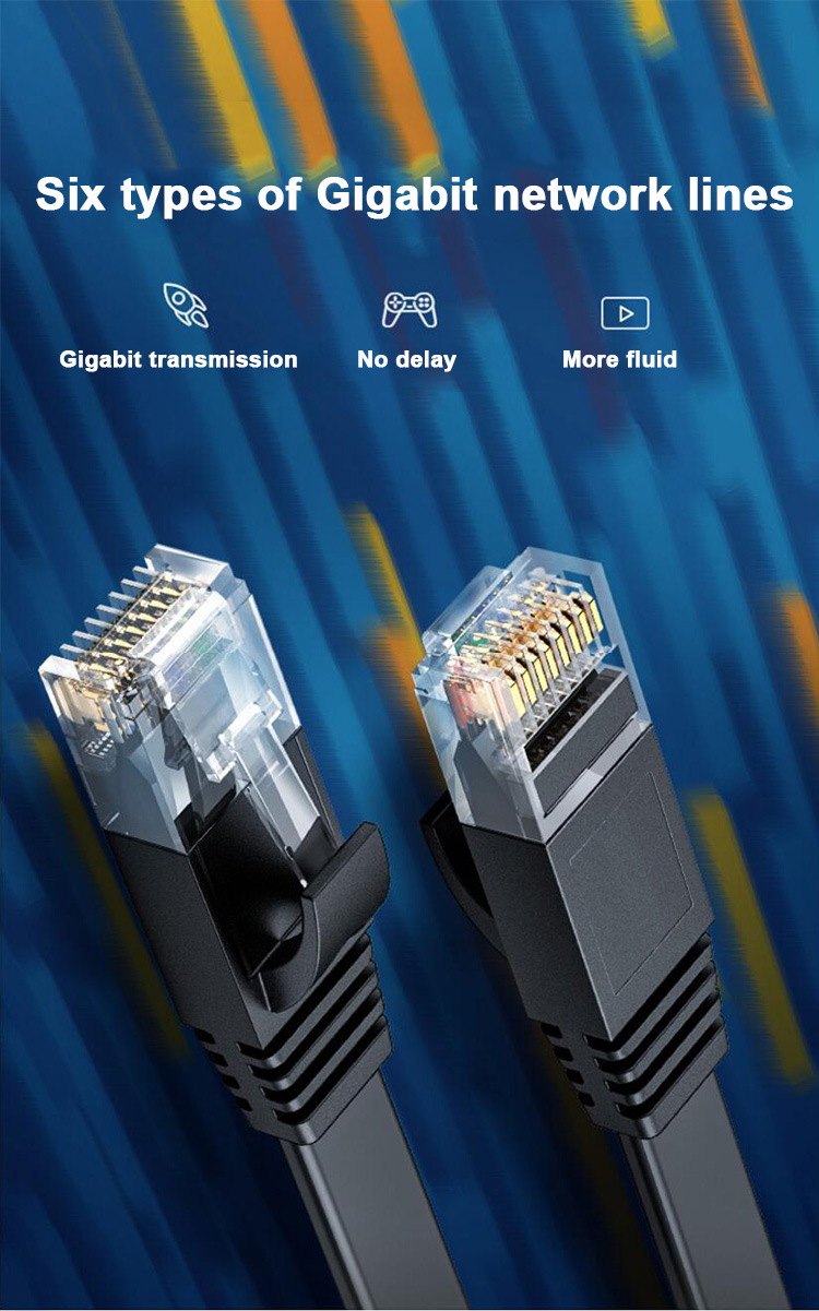 High Performance Rj45 Rj11 Cat6 Computer Cable Tensile Resistance