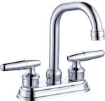 Brass Centerset High Arc Widespread Bathroom Faucet 2 Handle Chrome
