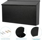 Townhouse Steel Wall Mount Mailbox Customized Mail Box 8 Party Outdoor Black