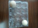 Clear transparent plastic tray for eggs