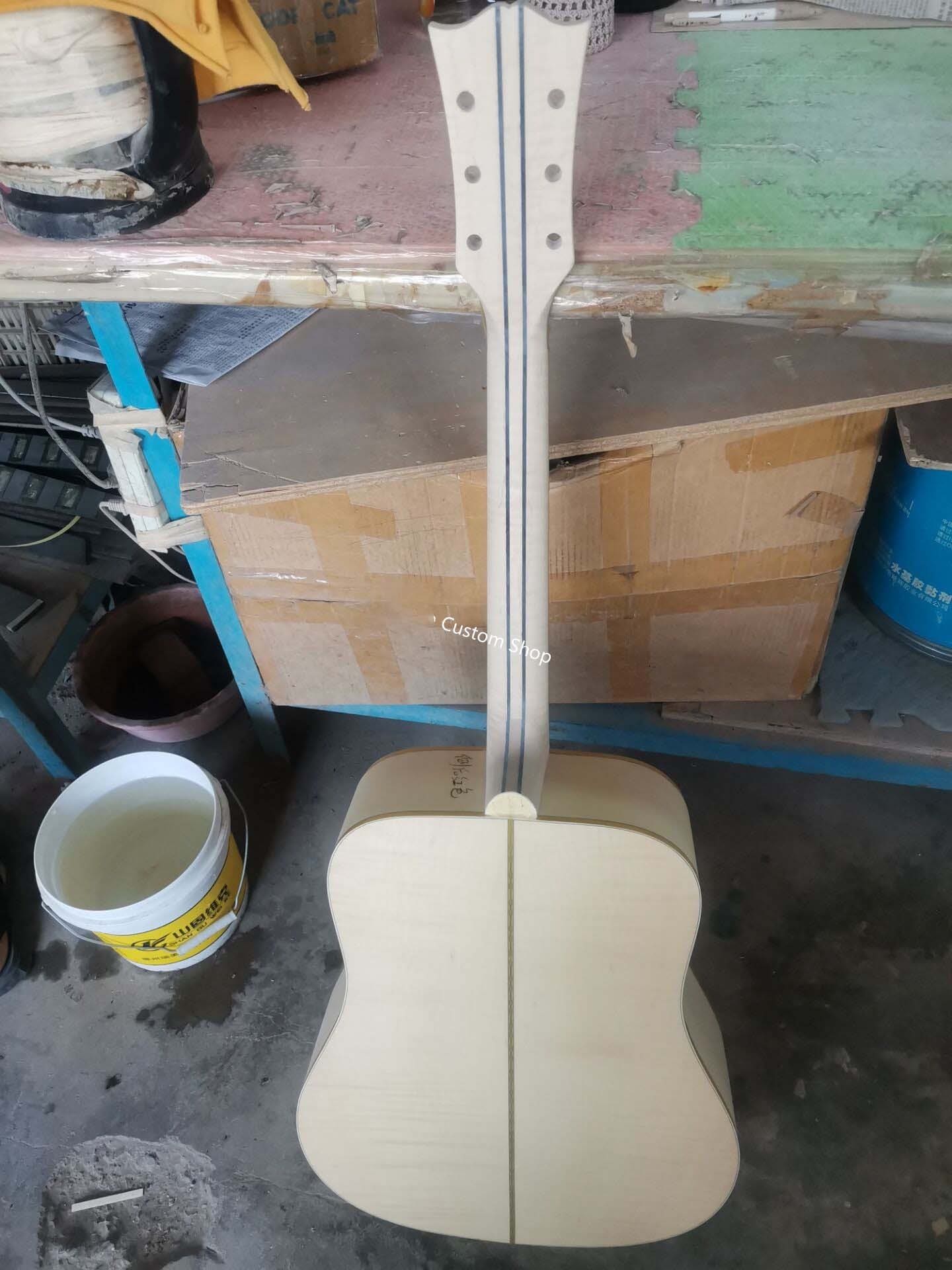 Custom 12 strings 41 inch Flamed Maple Neck Doves Dreadnought Acoustic Guitar Deluxe Version Customized Headstock