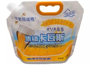 Quality Reusable 3 / 5 Liter Bag In The Box Wine Packaging Pouches With Valve / Cap wholesale