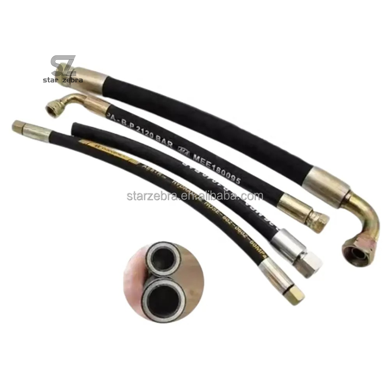 High Pressure Oil Pipe Hydraulic Steel Wire Braided Rubber Hose for Excavator Repair in High Temperature and Pressure