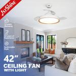 DC Motor 230V 42 Inch Ceiling Fan Light 5 Speeds Remote Control