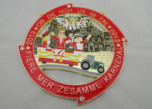 Quality Custom Fiere Die Cast, Die Struck, Stamped Mer Zesamme Karneval medal by Two Tones Plating wholesale