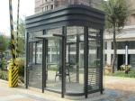 Tempered Glass Police sentry shed With Ticket Windows , Working Desk ,