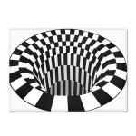 New 3D three-dimensional large carpet door mat, black and white vortex living