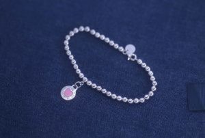 Girlfriend S925 Love Heart Tag Bead Bracelet Jewellery Custom