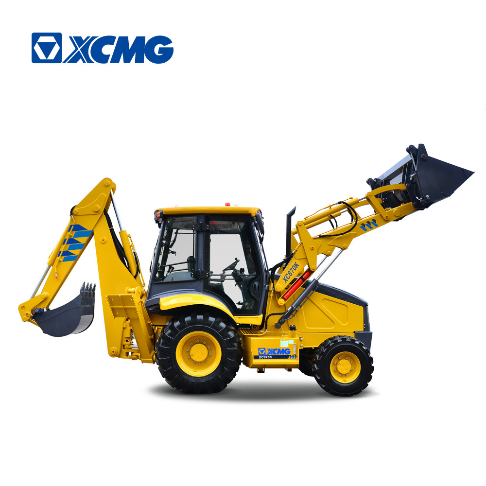XC870K Heavy Earth Moving Machinery Mini Farm Tractor With Backhoe And Front End Loader