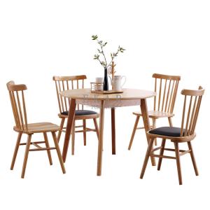 Quality European Modern Ash Wood Round Dining Table Set wholesale