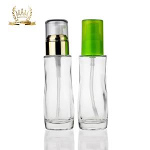 Quality Clear Glass 50ml Cosmetic Lotion Pump Bottle high end atmosphere wholesale