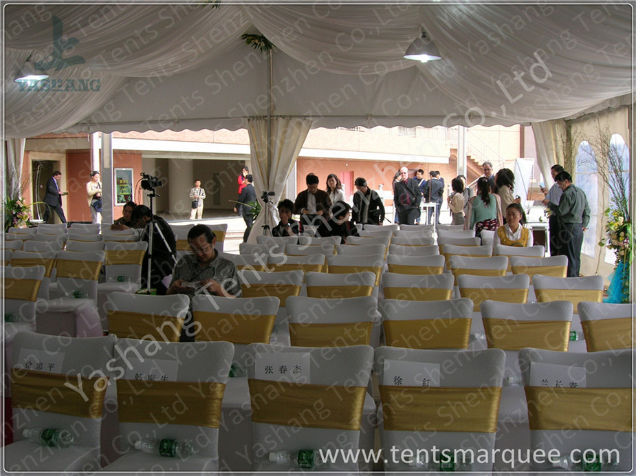 White PVC Fabric Cover Outdoor Event Tent , wind resistant tent with White Roof Lining