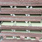 economical and pratical 50mm color steel TPS roof panel roofing price list