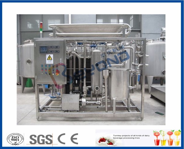 Full Automatic 200L Mini Milk Pasteurization Equipment 6KW Power Storage Tank Processing