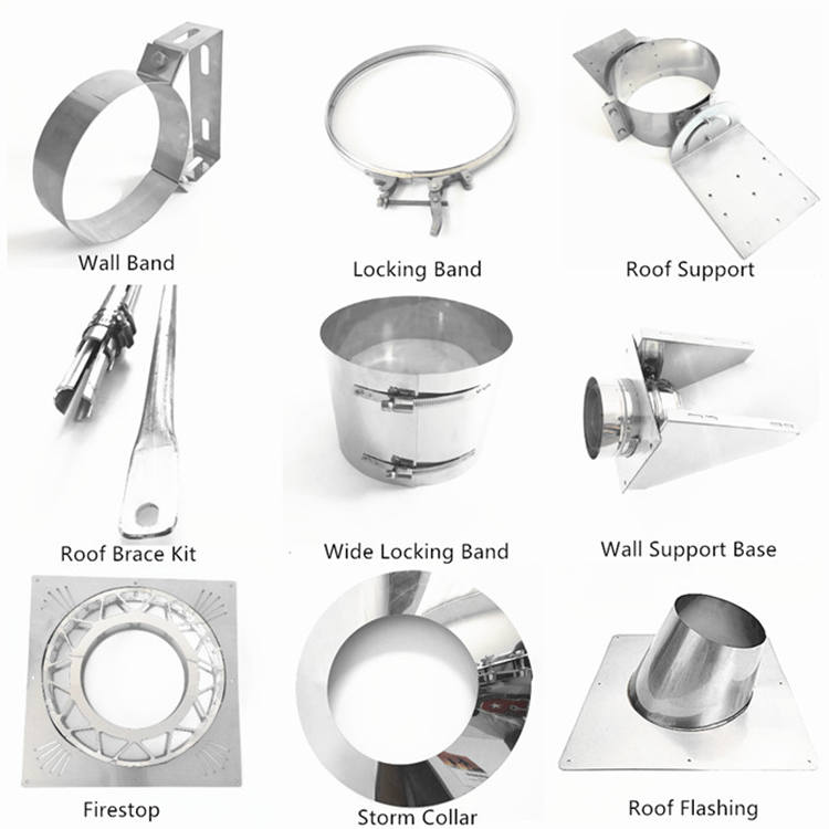 Carbon Steel 1.2mm Pellet Stove Chimney Pipe Kit
