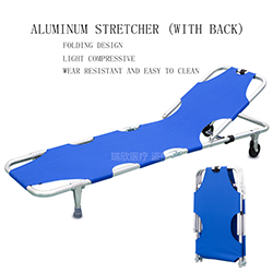 Class I Instrument Classification Metal Medical Folding Stretcher with Wheels