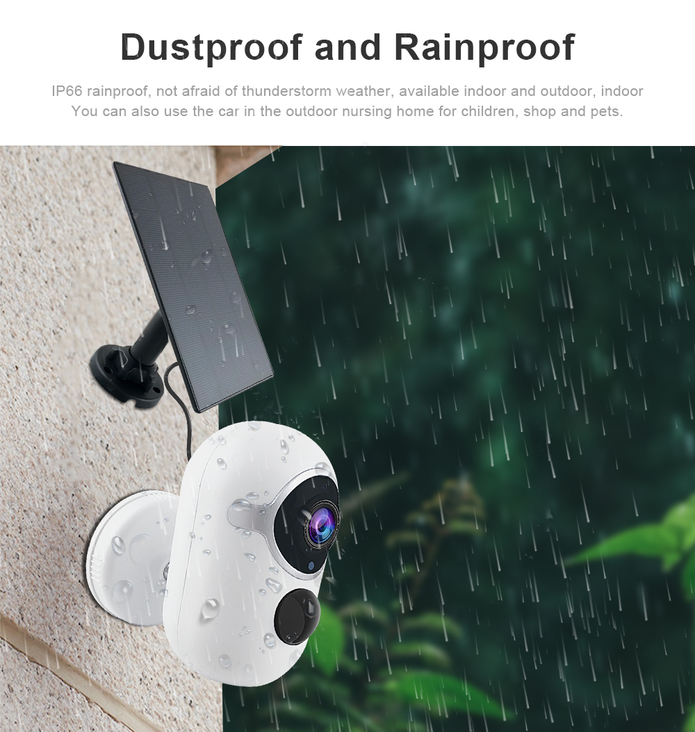 Rechargeable Tuya Solar Camera 3.6mm Lens