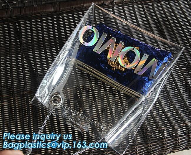 Summer Beach Bag Vinyl PVC Transparent Small Tote Handbags Shopping Shoulder Bags, pvc waterproof shoulder beach bag, pa