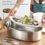 Multi Purpose Cooking Stainless Steel Fish Steamer Thickened