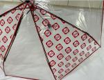 21 Inches Transparent Folding Umbrella Manual Open Metal Frame