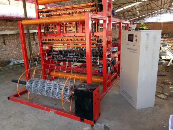 Zinc Aluminum Coating Fence Making Machine , Solid Lock Fixed Knot Deer Fence