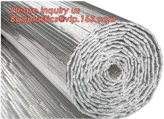 Double side Aluminium foil backed fiberglass fabric attic radiant barrier cloth,aluminium foil woven cloth, bulding mate