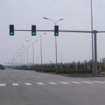 Hot Roll Steel Traffic steel light poles , Traffic Light Post for Crosswalk