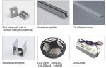 Anodized Finished LED Aluminum Profile For Shop / Kitchen / Home , OEM ODM