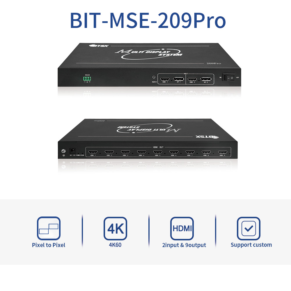 1x5 and 5x1 HDMI Video Wall Controller for Flexible Multi-Screen Configurations
