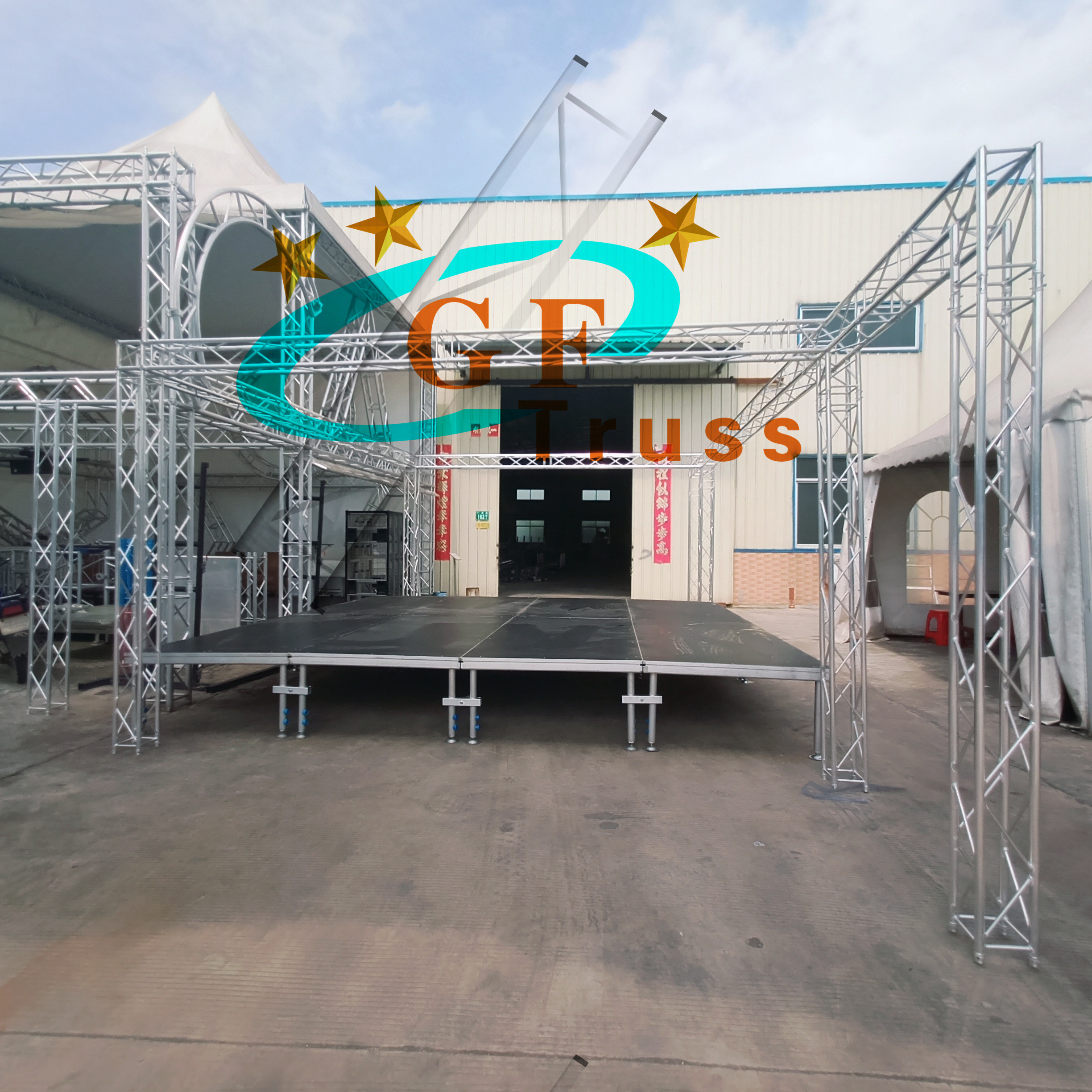 4' X 4' Portable Stage Platform Modular System With Height Adjustable Riser