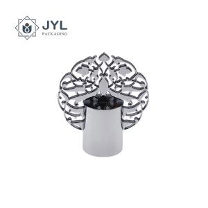 Quality Luxury Zamac Perfume Cap Customized Design Flower Shape For FEA15 Bottle wholesale