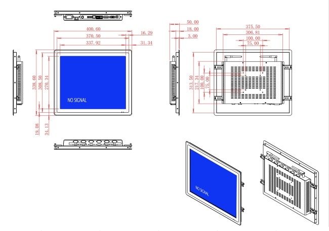17-Inch Industrial Monitor for Security Systems and Logistics Operations