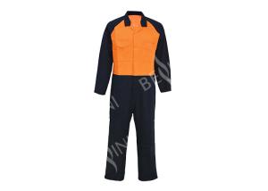 Quality 100% Cotton Winter Workwear Clothing Mens Long Sleeve Coveralls With Metal Snaps wholesale