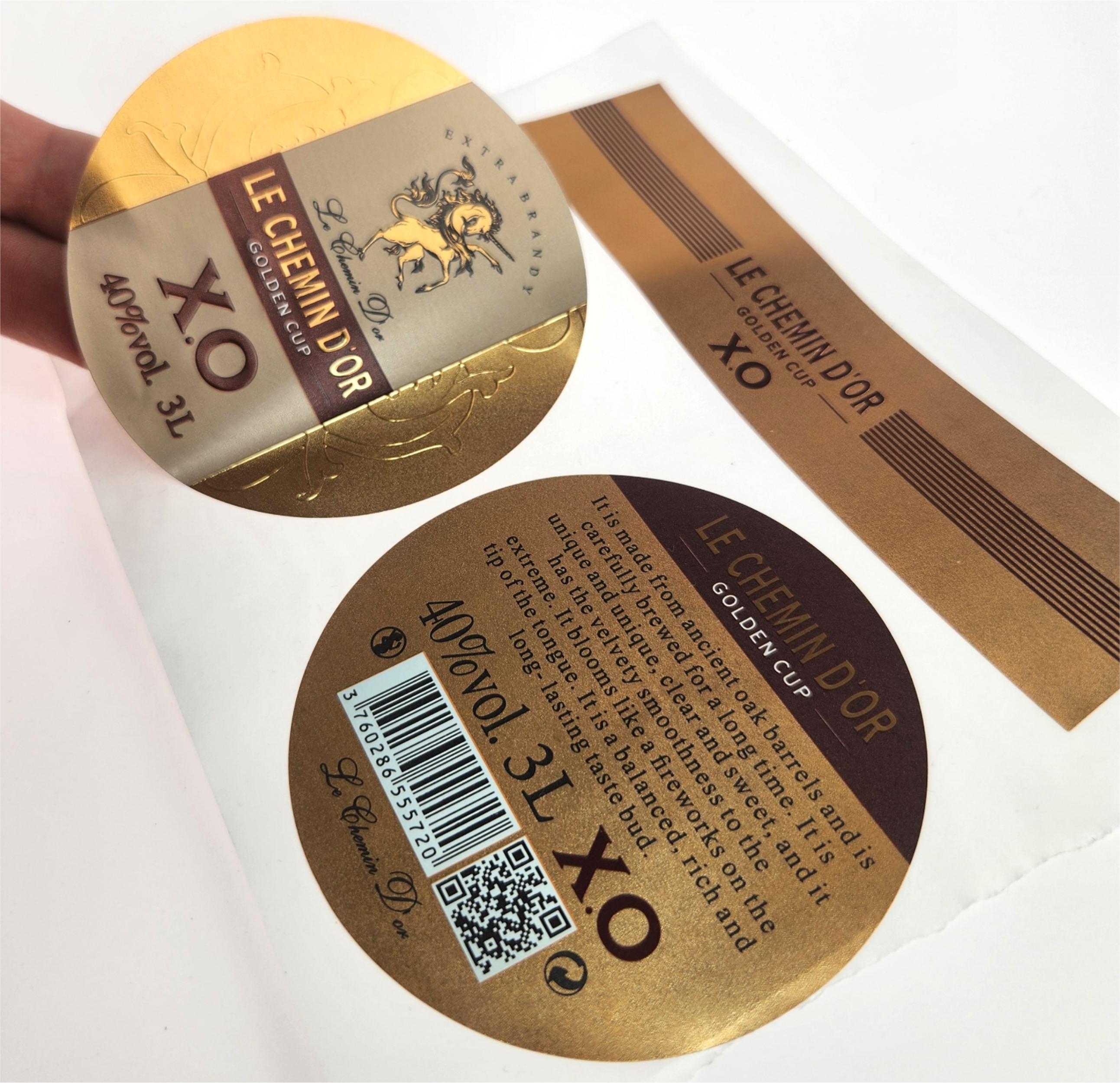 Personalized Brandy Label Custom Whiskey Bottle Sticker For Drinks Weddings