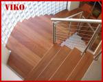 Steel Cable Stair VK64SC Tread American OakAluminum Baluster Glass Handrail 304