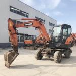 Used Construction Machinery Rubber Wheel Excavator Doosan DX60W 5700kg Machine