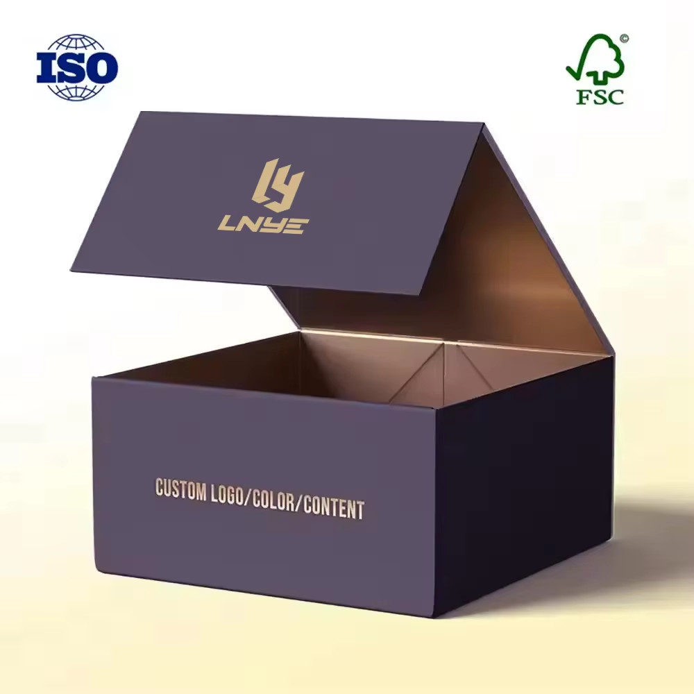 Custom Printed Rigid High Luxury Paper Packaging Box Cardboard Gift Box Special Paper Folding Magnetic Collapsible Box