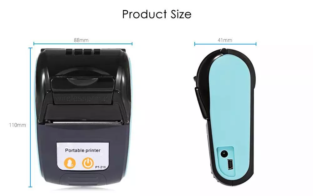 58mm Mini Portable Mobile WiFi Thermal Printer With Free Sdk PT-210