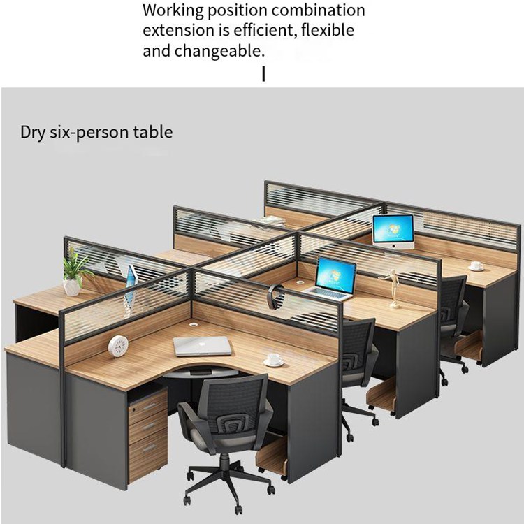 Private Office Area Modular Workstation Desk with Modern Design Style and MFC Material
