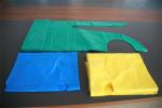 Colorful Flat Pack Disposable PE Apron , Unisex LDPE / HDPE Plastic Aprons
