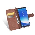 Brown Harris Tweed Phone Case 5.8 Inch Leather Wallet Case For Samsung S8