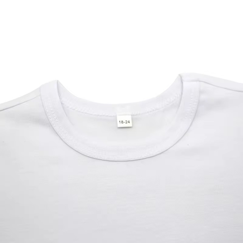 DIY Personalized Blank White Sublimation T Shirt For Kids