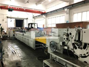 Quality Bottom Gluing Paper Carry Bags Machinery With Cardboard , Bag Making Equipment wholesale